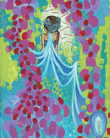 Bride White Modern Wood Framed Art Print with Double Matting by Wieners, Valerie