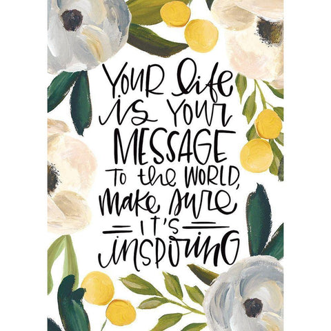 Your Life White Modern Wood Framed Art Print by Wieners, Valerie