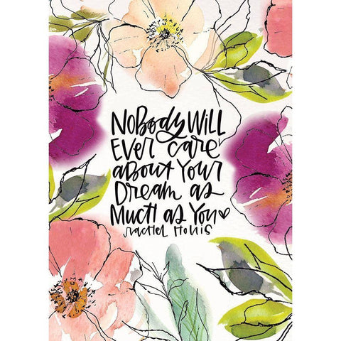 Nobody Will Black Modern Wood Framed Art Print by Wieners, Valerie