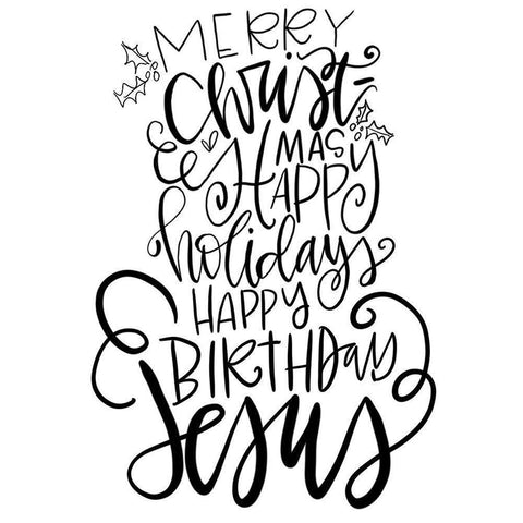 Merry Christmas White Modern Wood Framed Art Print by Wieners, Valerie