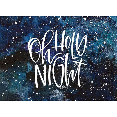 Oh Holy Night White Modern Wood Framed Art Print by Wieners, Valerie