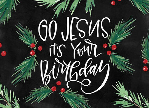 Go Jesus Black Ornate Wood Framed Art Print with Double Matting by Wieners, Valerie