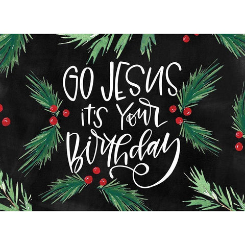 Go Jesus Black Modern Wood Framed Art Print by Wieners, Valerie