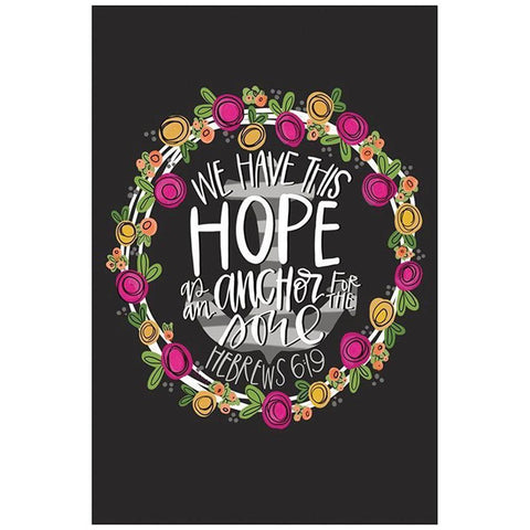 Hope Black Modern Wood Framed Art Print with Double Matting by Wieners, Valerie