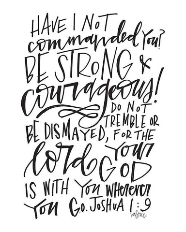 Be Strong - White White Modern Wood Framed Art Print with Double Matting by Wieners, Valerie