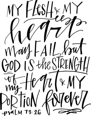 Strength of My Heart White Modern Wood Framed Art Print with Double Matting by Wieners, Valerie