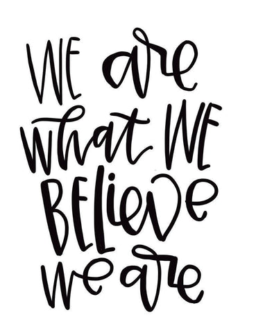 We Are White Modern Wood Framed Art Print with Double Matting by Wieners, Valerie