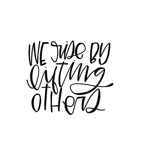 We Rise By Black Modern Wood Framed Art Print by Wieners, Valerie