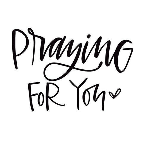 Praying for You Black Modern Wood Framed Art Print by Wieners, Valerie