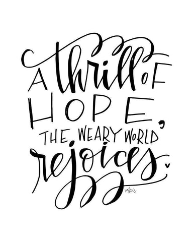 Rejoices White Modern Wood Framed Art Print with Double Matting by Wieners, Valerie