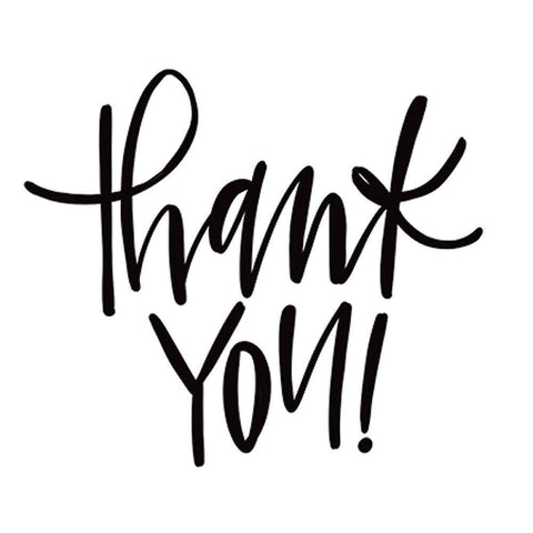 Thank You! White Modern Wood Framed Art Print with Double Matting by Wieners, Valerie