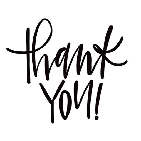 Thank You! Black Modern Wood Framed Art Print by Wieners, Valerie