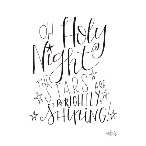 Holy Night Gold Ornate Wood Framed Art Print with Double Matting by Wieners, Valerie