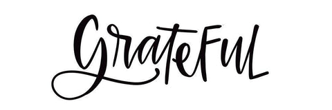 Grateful on White Black Ornate Wood Framed Art Print with Double Matting by Wieners, Valerie