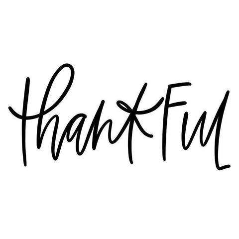 Thankful Black Modern Wood Framed Art Print by Wieners, Valerie