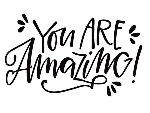 You Are Amazing Black Ornate Wood Framed Art Print with Double Matting by Wieners, Valerie