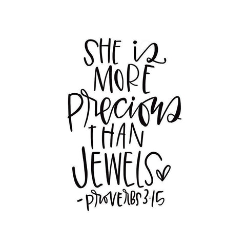 More Precious Than Jewels Black Modern Wood Framed Art Print with Double Matting by Wieners, Valerie