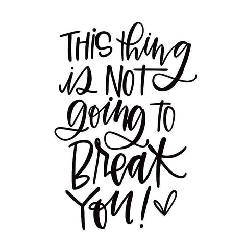 Not Going to Break You Black Modern Wood Framed Art Print by Wieners, Valerie