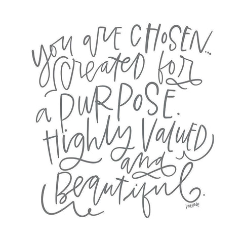 You Are Chosen Black Ornate Wood Framed Art Print with Double Matting by Wieners, Valerie