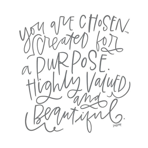 You Are Chosen Black Modern Wood Framed Art Print by Wieners, Valerie