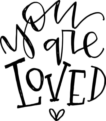 You are Loved Black Ornate Wood Framed Art Print with Double Matting by Wieners, Valerie