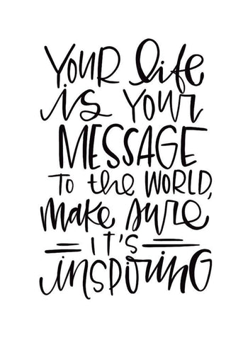 Your Life Is White Modern Wood Framed Art Print with Double Matting by Wieners, Valerie