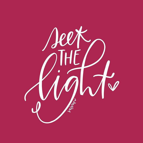 Seek the Light White Modern Wood Framed Art Print with Double Matting by Wieners, Valerie