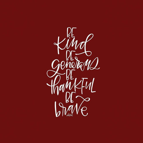 Be Kind Black Ornate Wood Framed Art Print with Double Matting by Wieners, Valerie