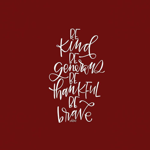 Be Kind Black Modern Wood Framed Art Print by Wieners, Valerie