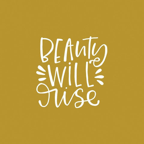 Beauty Will Rise White Modern Wood Framed Art Print with Double Matting by Wieners, Valerie