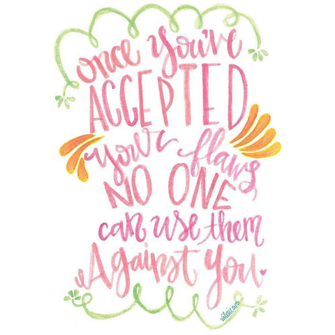 Accepted Black Modern Wood Framed Art Print by Wieners, Valerie