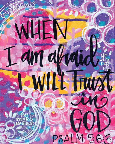 Trust in God White Modern Wood Framed Art Print with Double Matting by Wieners, Valerie