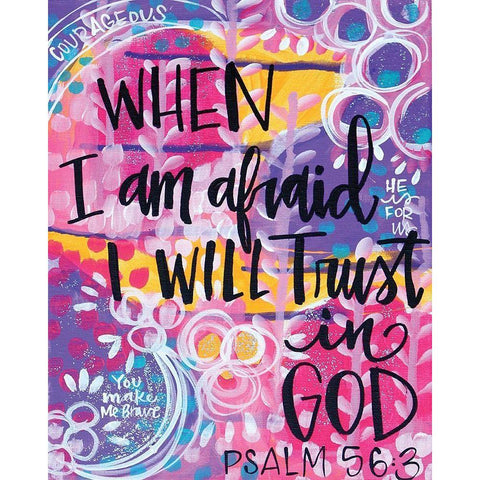 Trust in God Gold Ornate Wood Framed Art Print with Double Matting by Wieners, Valerie