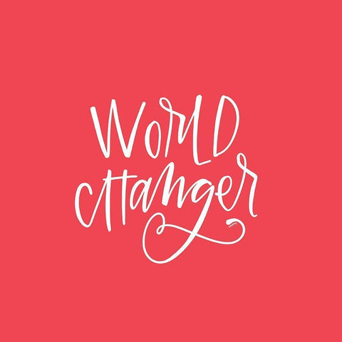 World Changer Gold Ornate Wood Framed Art Print with Double Matting by Wieners, Valerie