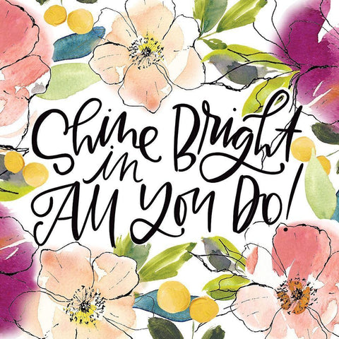 Shine Bright Black Ornate Wood Framed Art Print with Double Matting by Wieners, Valerie