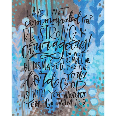 Be Strong White Modern Wood Framed Art Print by Wieners, Valerie