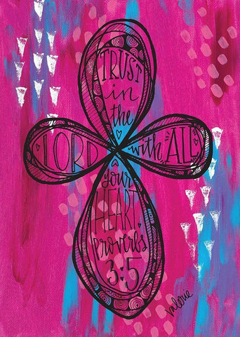 Trust White Modern Wood Framed Art Print with Double Matting by Wieners, Valerie