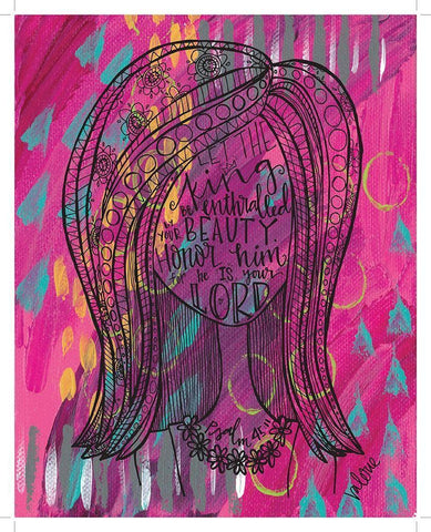 Let the King Black Ornate Wood Framed Art Print with Double Matting by Wieners, Valerie