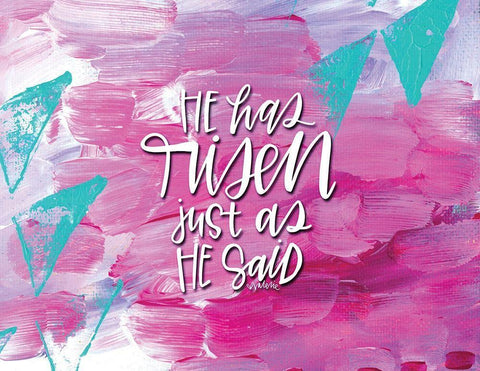 He Has Risen Black Ornate Wood Framed Art Print with Double Matting by Wieners, Valerie