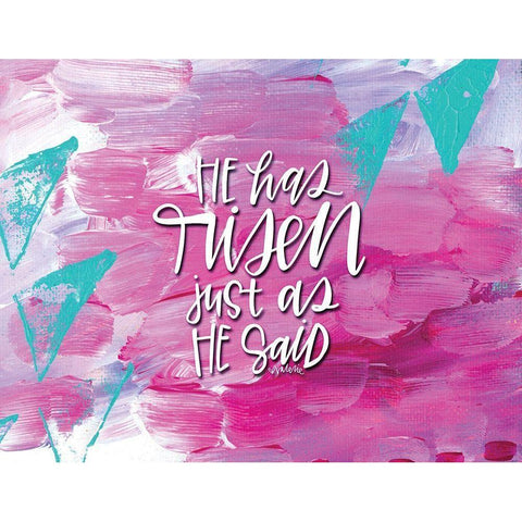 He Has Risen White Modern Wood Framed Art Print by Wieners, Valerie