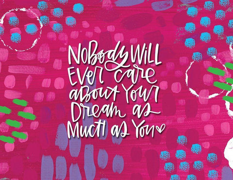 Nobody Will Ever Care White Modern Wood Framed Art Print with Double Matting by Wieners, Valerie