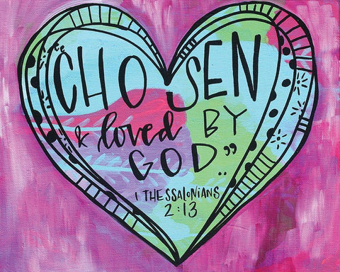 Chosen Black Ornate Wood Framed Art Print with Double Matting by Wieners, Valerie