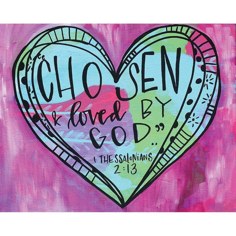 Chosen White Modern Wood Framed Art Print by Wieners, Valerie