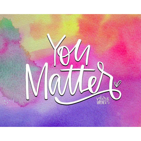 You Matter II Black Modern Wood Framed Art Print with Double Matting by Wieners, Valerie