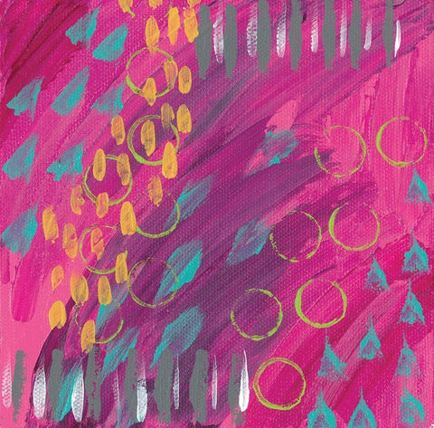 Abstract V White Modern Wood Framed Art Print with Double Matting by Wieners, Valerie