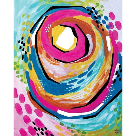 Abstract II Black Modern Wood Framed Art Print with Double Matting by Wieners, Valerie