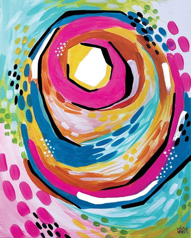 Abstract II White Modern Wood Framed Art Print with Double Matting by Wieners, Valerie