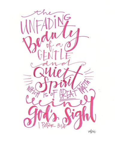 Unfading Beauty White Modern Wood Framed Art Print with Double Matting by Wieners, Valerie