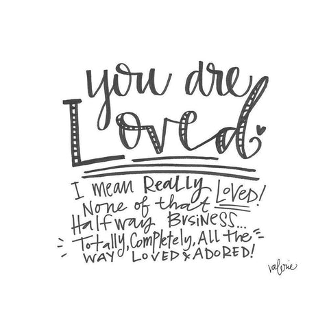 You Are Loved Gold Ornate Wood Framed Art Print with Double Matting by Wieners, Valerie