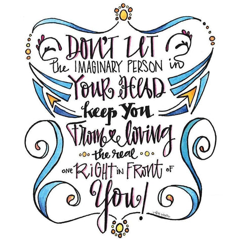 Imaginary Person Gold Ornate Wood Framed Art Print with Double Matting by Wieners, Valerie